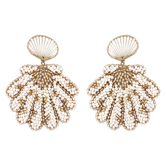 🌺🎉HP🎉🌺 NWT Deepa Gurnani Luxe Beaded Seashell Chandeliers - Picture 16 of 16